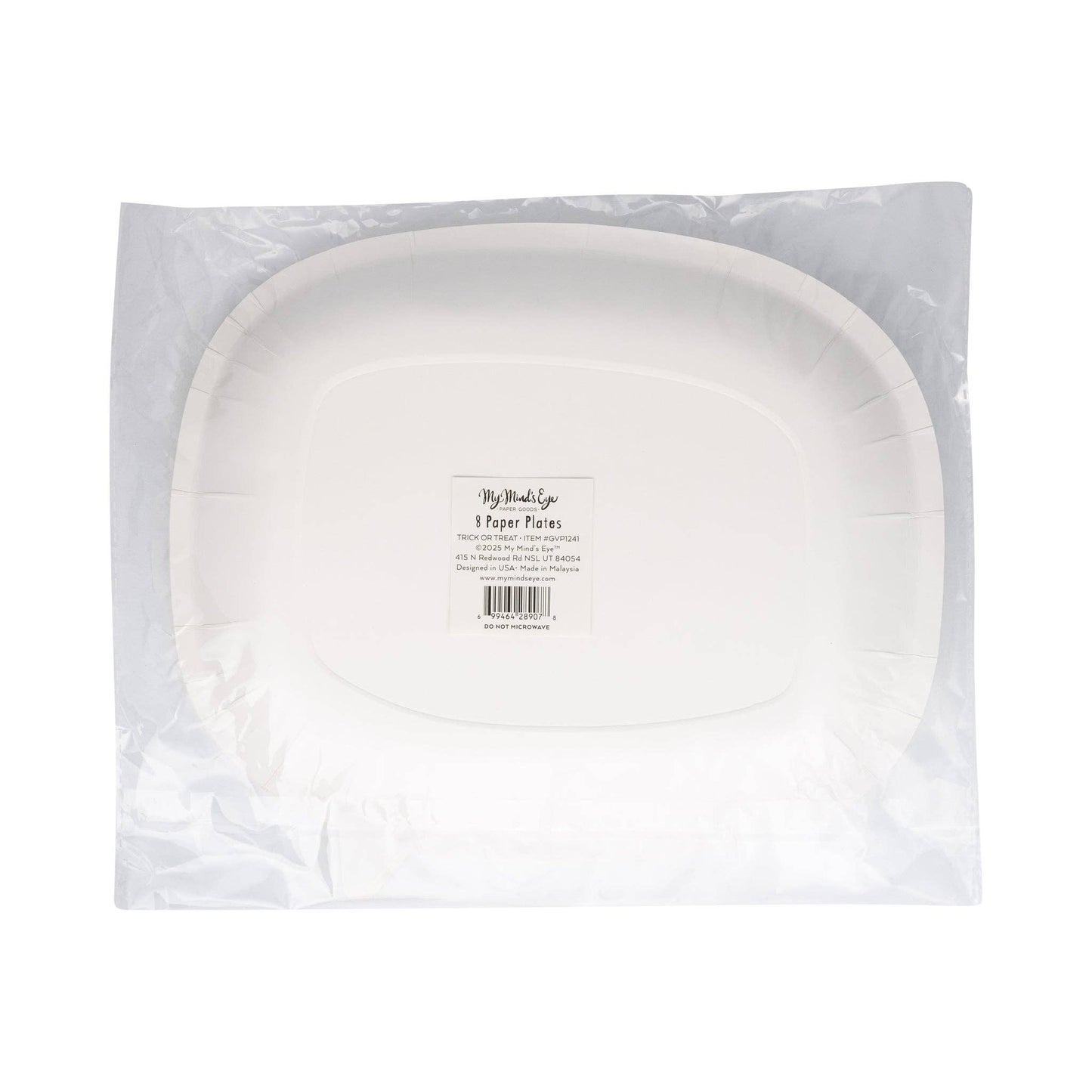 GVP1241 - Trick or Treat Word Bubble Shaped Paper Plate
