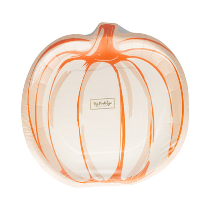 FAL1240 - Falloween Pumpkin Shaped Paper Plate