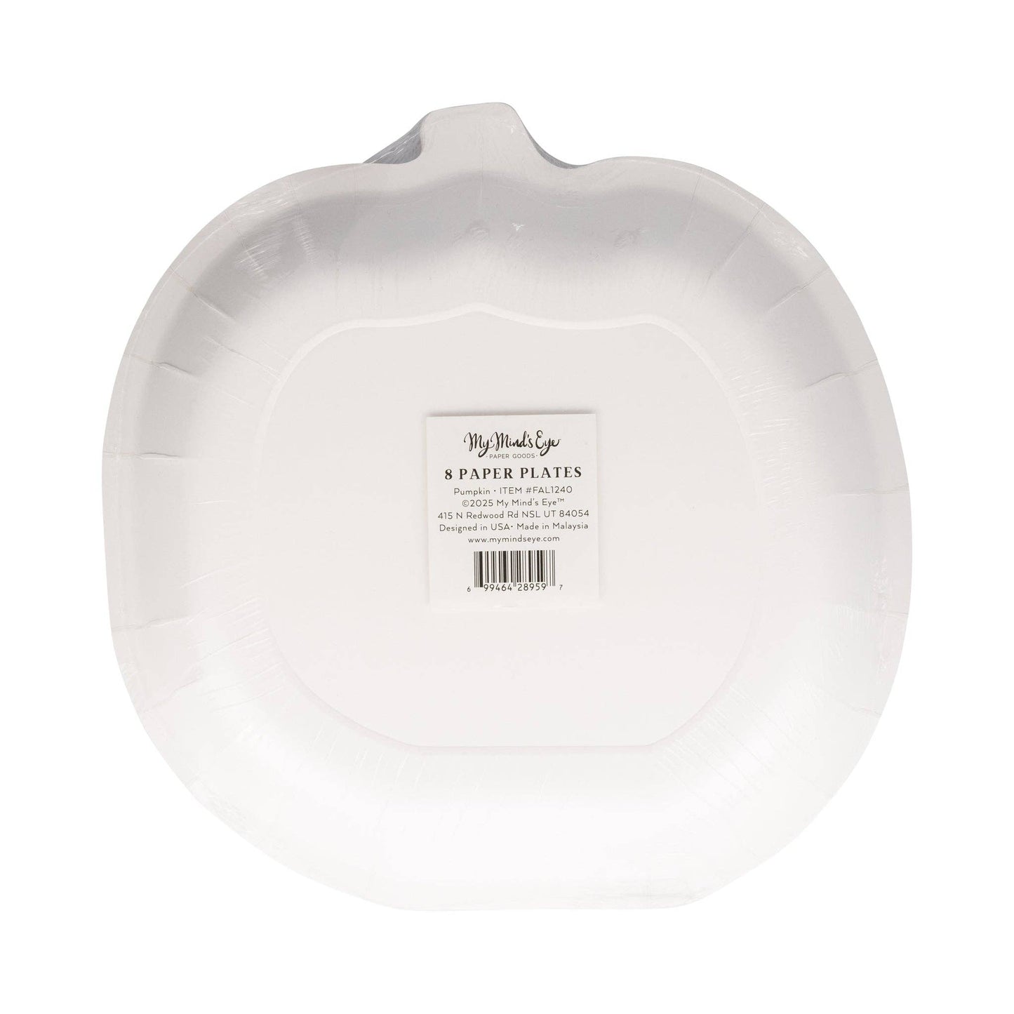 FAL1240 - Falloween Pumpkin Shaped Paper Plate