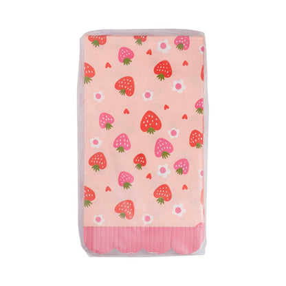 PLNP764 - Berry Fringe Scallop Guest Napkin