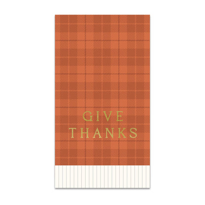 GVT1239 - Give Thanks Plaid Dinner Napkin