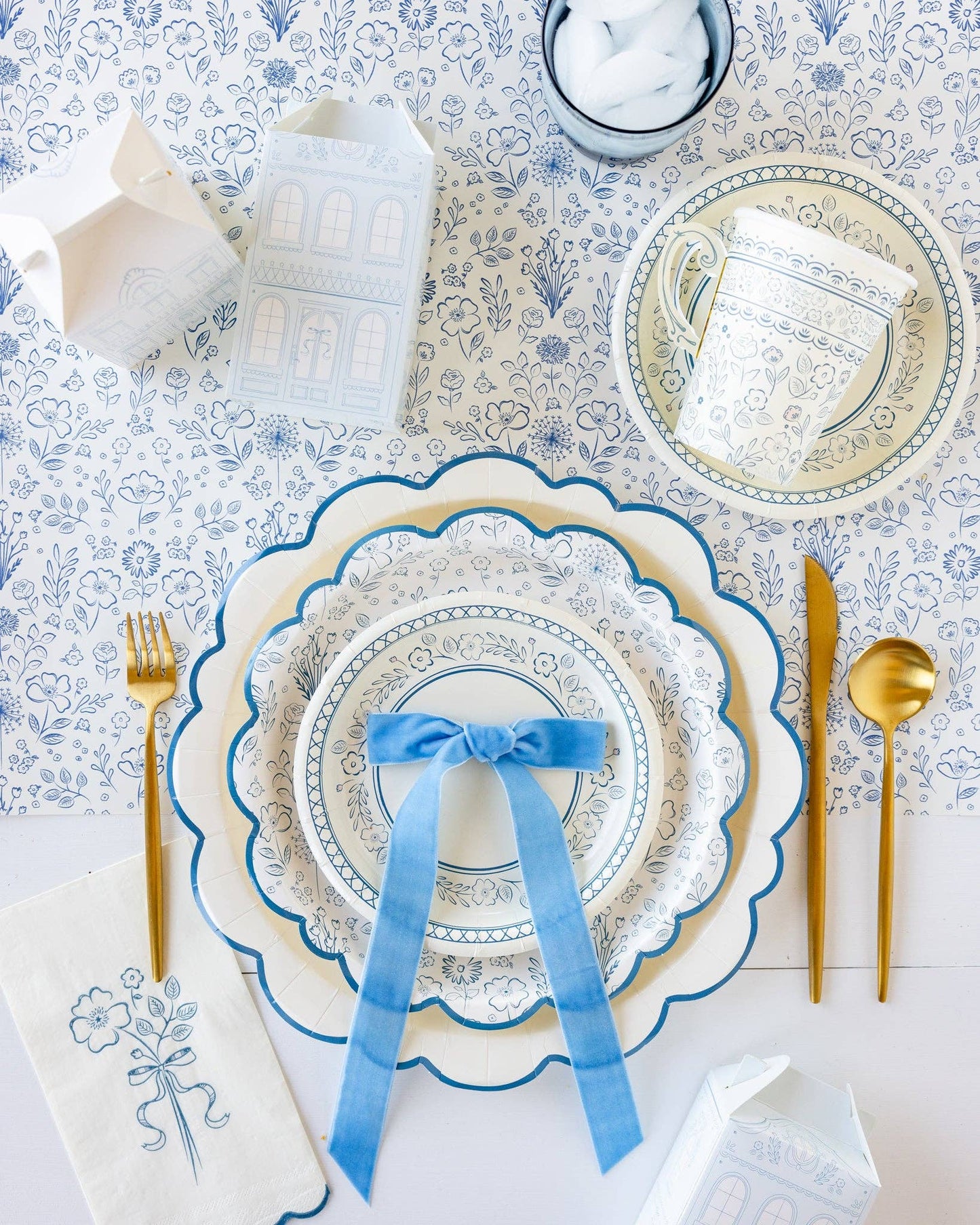 PEM1039 - Pembroke Flower Paper Disposable Dinner Napkin